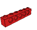 Technic Brick  1 x  6 with Holes