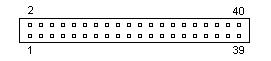 40 pin male